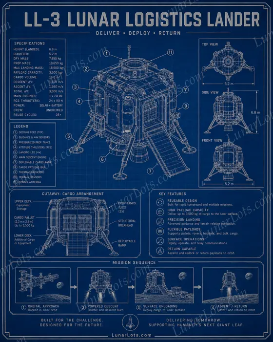 LL-3 Lunar Logistics Lander blueprint