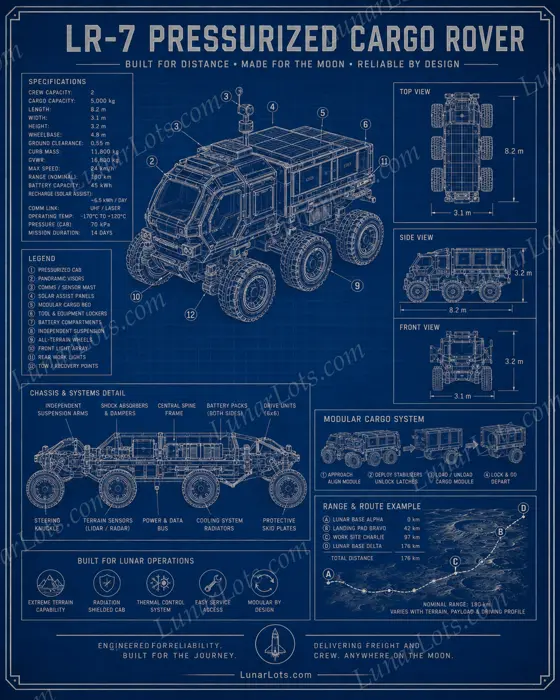 LR-7 Pressurized Cargo Rover blueprint