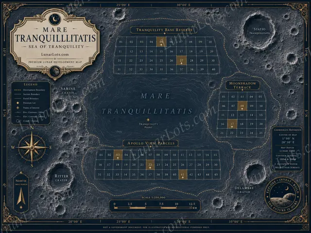 Mare Tranquillitatis premium lunar development map
